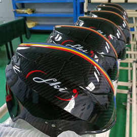 碳纤维头盔半盔设备超轻摩托车电动车男女碳纤维制品厂家