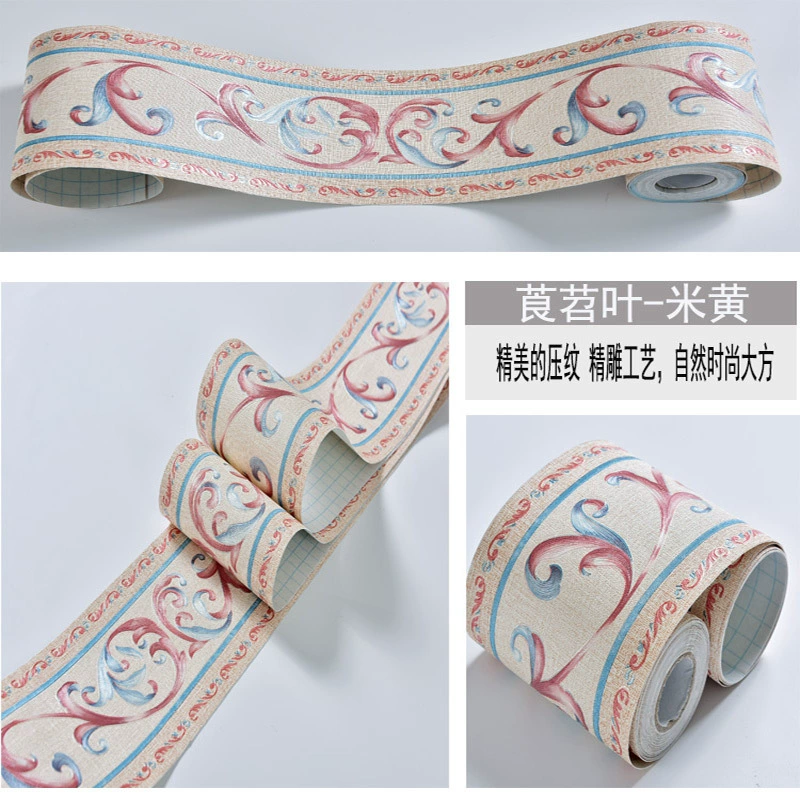PVC Self-Adhesive Wall Sticker Roll, Waterproof, 10.6 cm × 5 m, Decorative Patterns