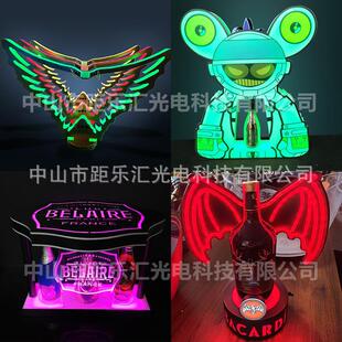 Robot luminous wine stand bar LED wine wine base champagne king acrylic wine holder spades a wine rack