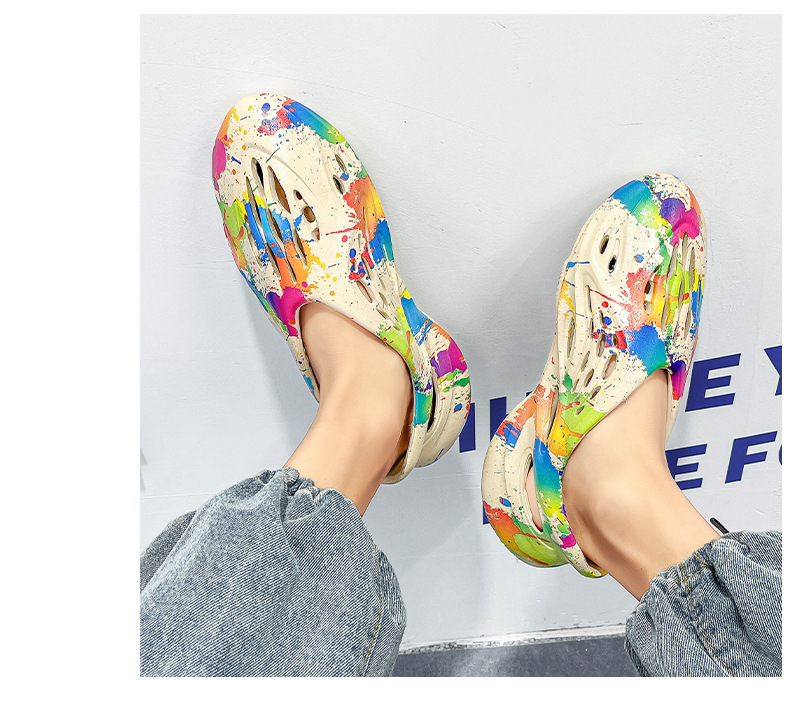 Sandali romani da esterno di tendenza Instagram con nuovo buco mimetico estivo oversize per scarpe da spiaggia da uomo_voghion.com