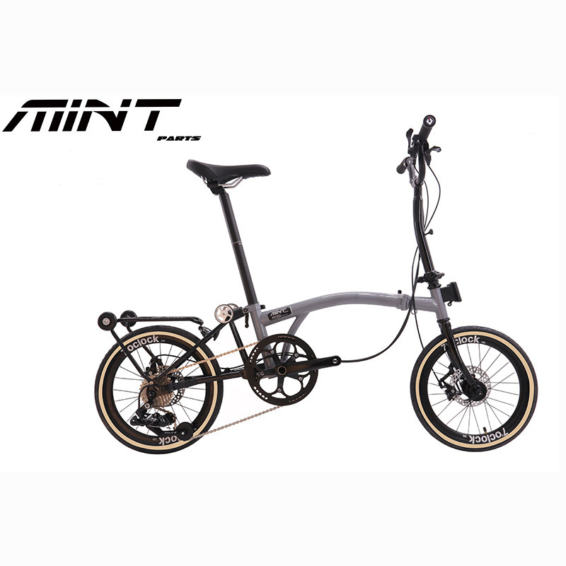 Mint Xiaobu Folding Bike 16inch Disc Brake Men's and Women's Portable Lightweight 9-Speed Folding Bicycle Foldable