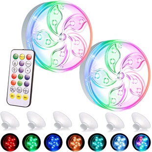 Zijin flower diving light LED wireless RF remote control colorful fish bathtub light baby shower landscape vase night light