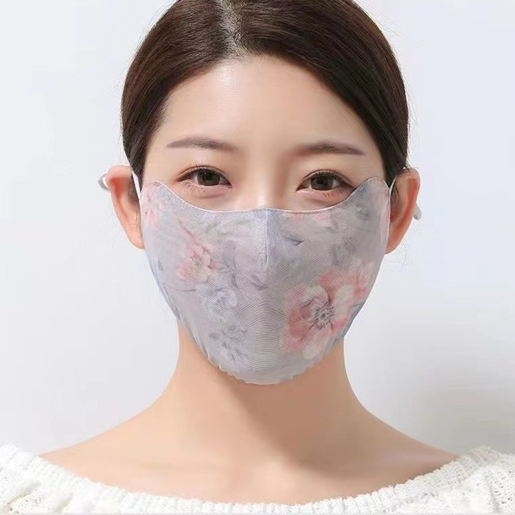 Factory direct Ice Silk Mask summer thin sunscreen mask eye angle anti-ultraviolet three-dimensional cute mask
