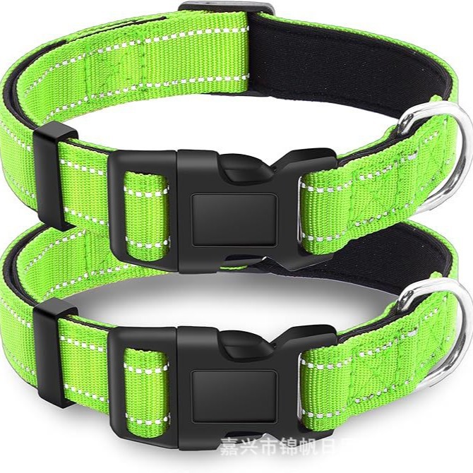 Fabricante collar para mascotas collar para perros juego de correa de nailon reflectante ajustable juego de collar para perros