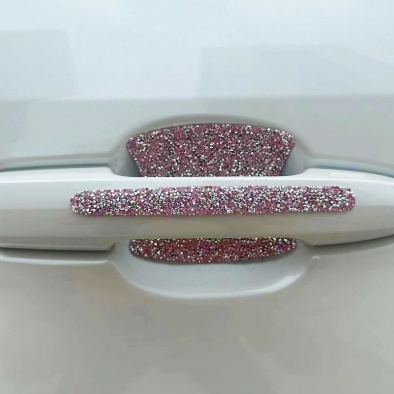 Трансграничные горячие продажи новый смешанный цвет бриллиантовый автомобиль ручная наклейка на дверную чашу наклейка анти-царапин смешанный порошок индивидуальная наклейка для украшения тела