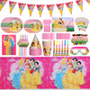 Cross border hot selling princess theme children birthday party suit banner tablecloth Pennant Tray decorate arrangement