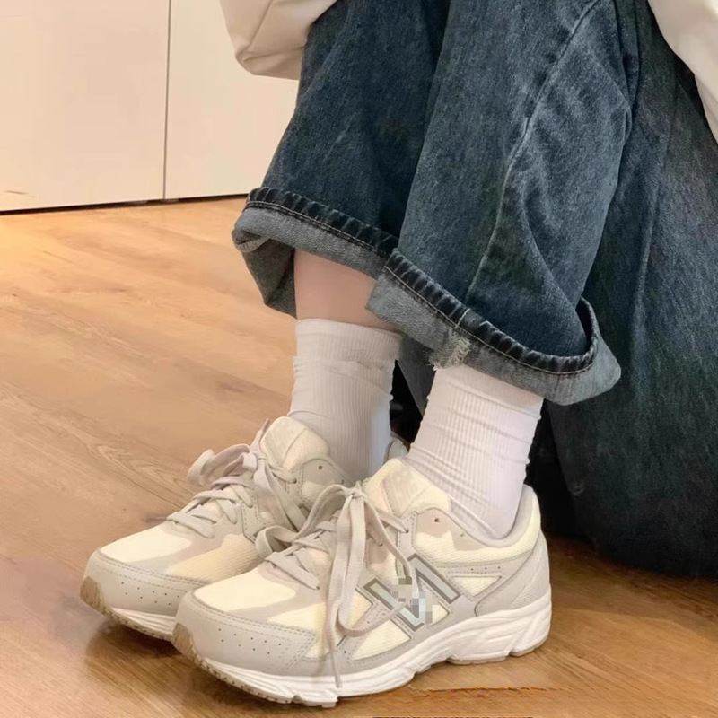 Putian Shoes High Version N480 Women's Cream Color Couple Breathable Non-Slip Sports Casual Pure Original Running Dad Shoes Putian Shoes High Version N480 Women's Cream Color Couple Breathable Non-Slip Sports Casual Pure Original Running Dad Shoes