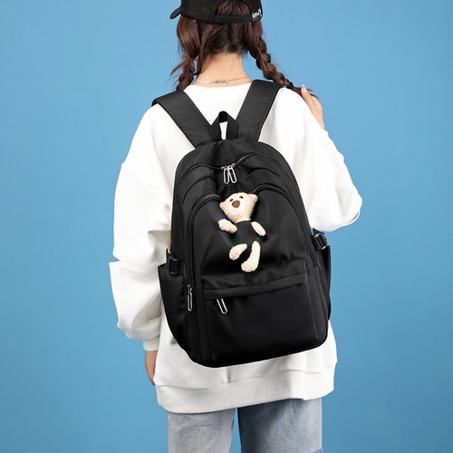 Wholesale new ins student backpack, female college simple large capacity school bag, versatile Japanese and Korean junior and high school backpack