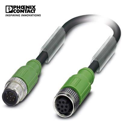 菲尼克斯传感器/执行器电缆SAC-8P-M12MS/ 0,6-PUR/M12FS SH