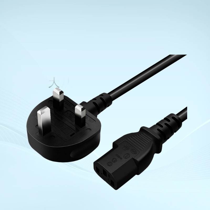 厂家批发 全铜1.5米英标品字尾电源线 台式机AC线 1363英规电源线