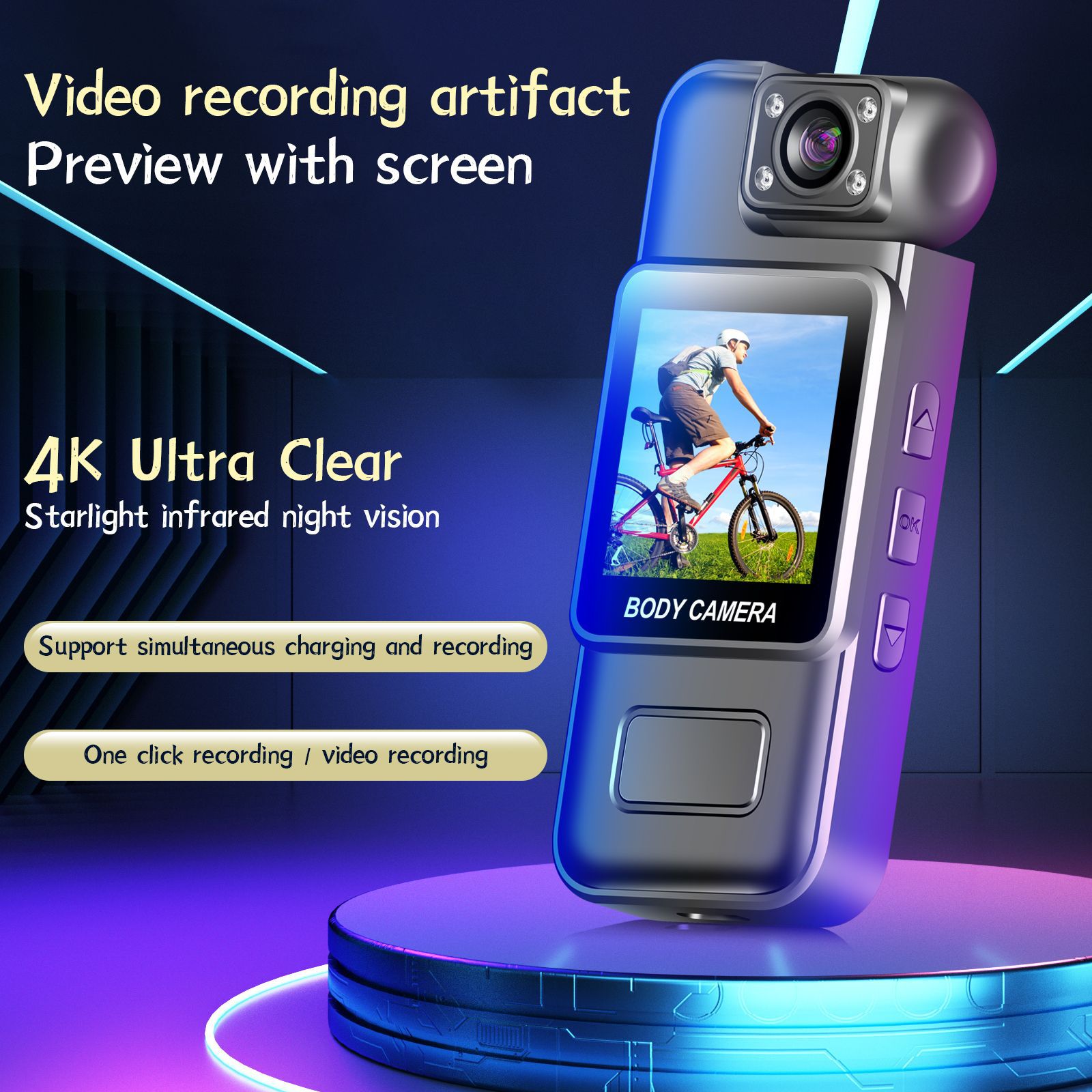 Direct recording handheld pocket small camera, back-mounted camera, high-definition infrared night vision, high-definition y3000 undefined