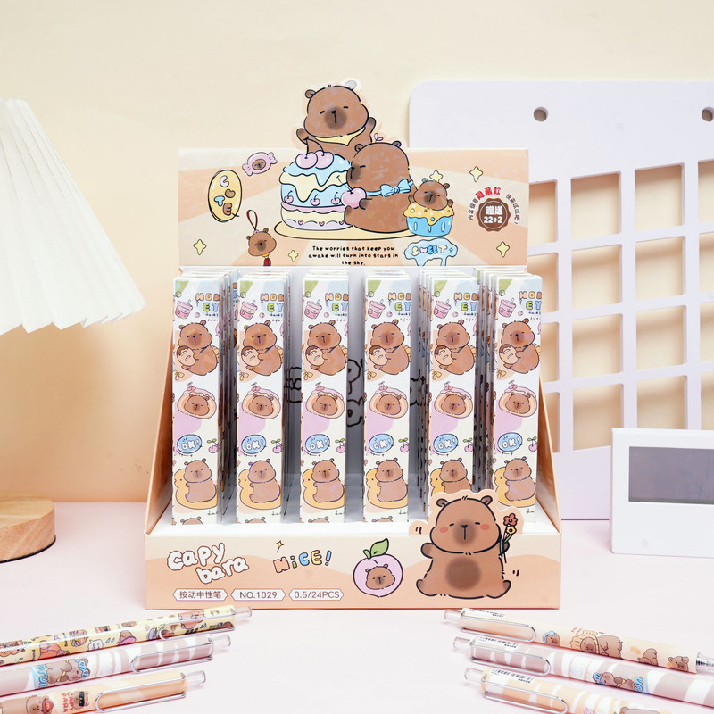 1029 New Kappi Bala Blind Box Pen Cartoon High Color Value Puffer Fish Writing 0.5 Brush Pen Press Gel Pen