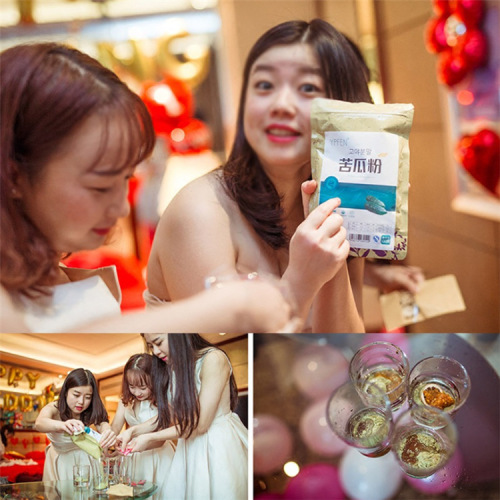 Sweet and Sour, Bitter and Sour Drinks, Bitter Melon Powder, Bitter Melon Juice, Prank Groom Games Props, Wedding Party Supplies, Complete Set