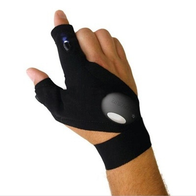 Guantes de TV luz al aire libre Dispositivo de reparación guantes de pesca luminosos con luz guantes deportivos reparación práctica iluminación mano