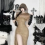 连帽美式暗黑新款抹胸裙