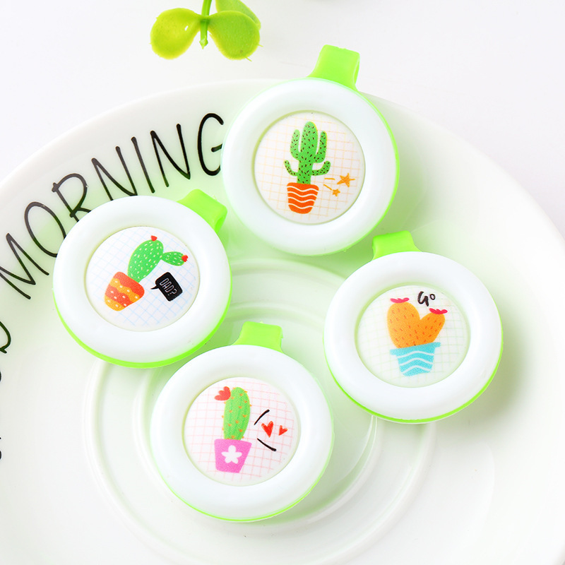 Factory Direct Sales Summer Cartoon Kidsren's Anti-mosquito Button Pregnant Women and Infants Mosquito Repellent Clip Outdoor Plant Essential Oil Mosquito Repellent Buckle