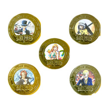 海贼王纪念币红发动漫谷子周边硬币压铸金属币徽章礼品工艺品