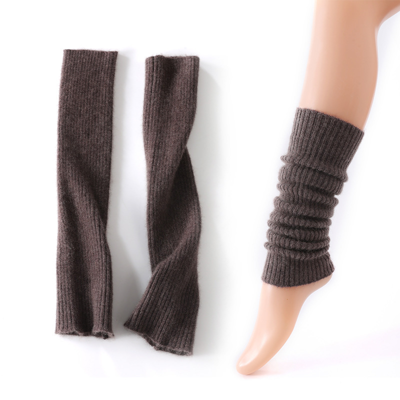 卸売ライブソックス純粋なカシミヤソックス女性のための秋と冬 2024 レイジー多用途ニットレッグカバー厚みのあるクロスボーダー代理店|undefined