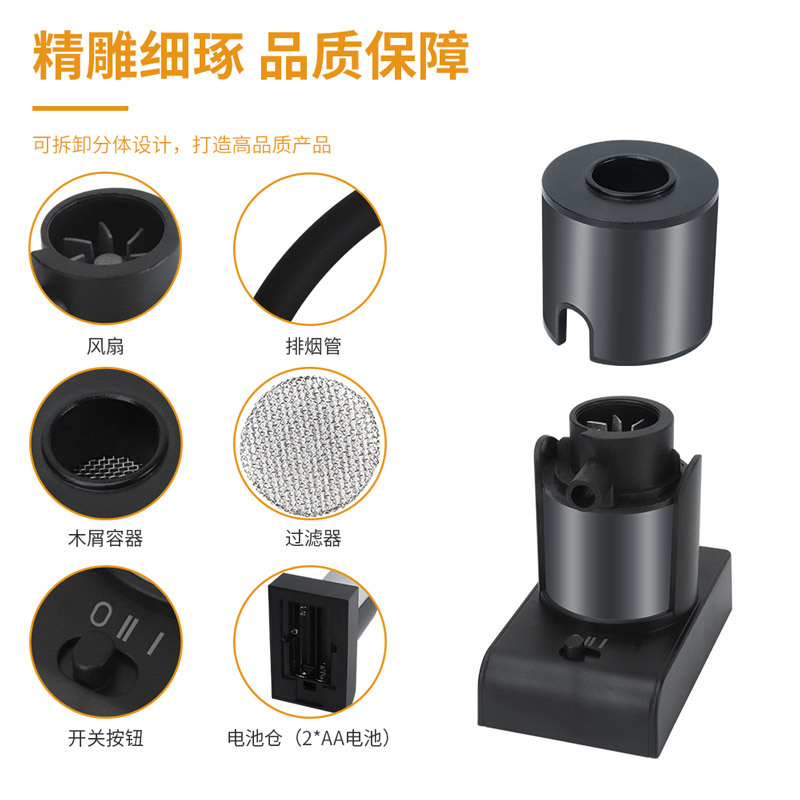 Transfronteriza nuevo turno máquina de fumar herramientas de cocina de comida occidental cóctel filete de salmón pistola de fumar de mano