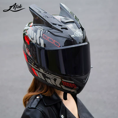 Motosiklet kaskı (dəbilqə) – Helmet - 3c-certified-red-pulse-horns-m