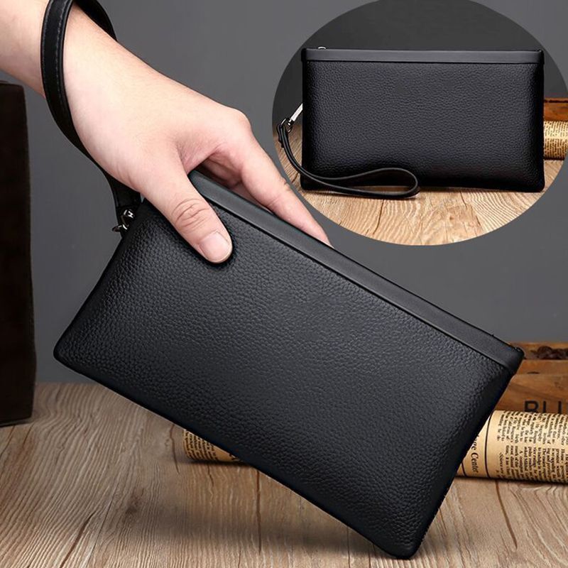 2025 New Leather Texture Clutch Bag Wallet Mobile Phone Casual Clutch Bag Men's Large Capacity Clutch Bag