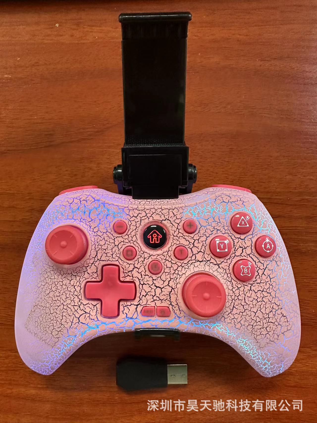 RGB transparente crack deslumbrante juego Bluetooth interruptor de la manija para PC Android IOS Tesla BYD