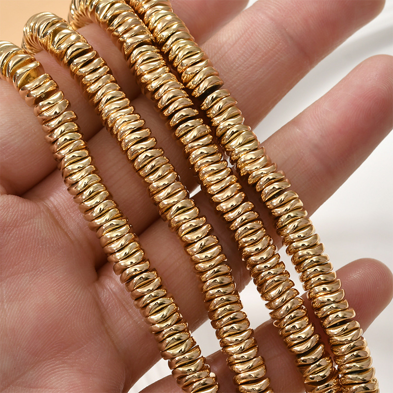 6*1mm Jewelry Making Size 200 Pieces Per Pack 6*1mm Hematite Solid Color Beads