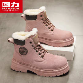 回力马丁靴女款冬季加绒加厚保暖高筒英伦女鞋覆古工装厚底情侣鞋