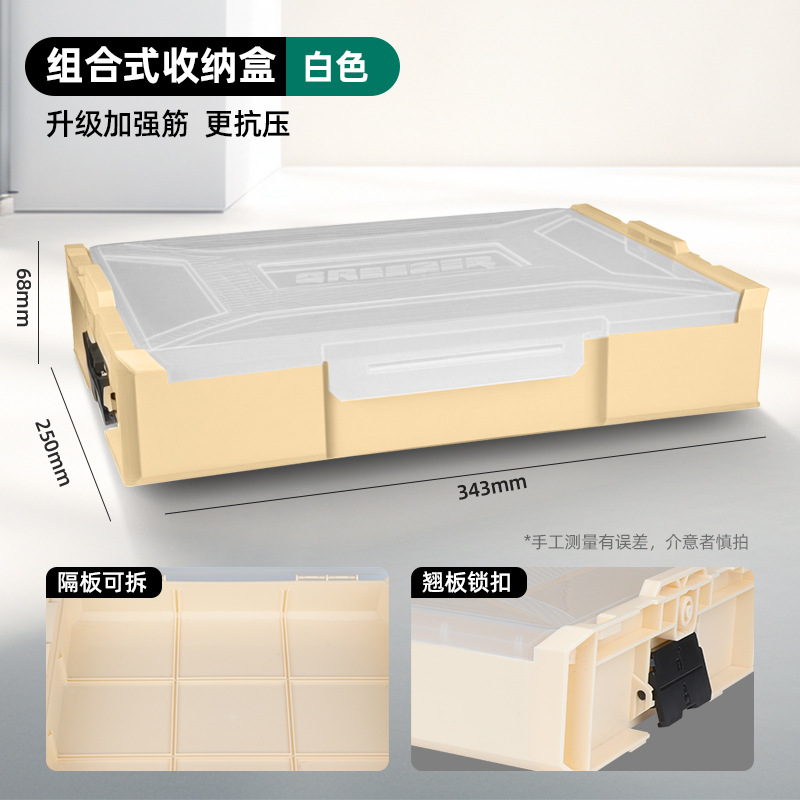 Caja de almacenamiento multifuncional de ins de bosque verde que puede apilar artículos diversos para el hogar combinado caja de piezas de hardware caja de acabado de plástico