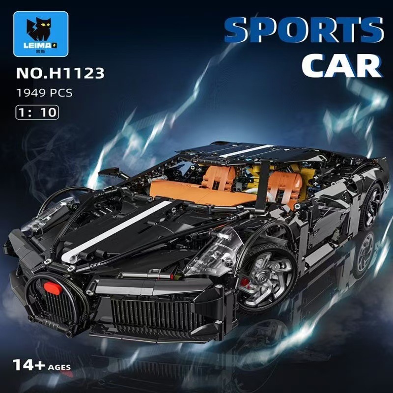 Modelo de Auto Deportivo de Bloques de Construcción a Control Remoto H1123 Plástico ABS Para Armar
