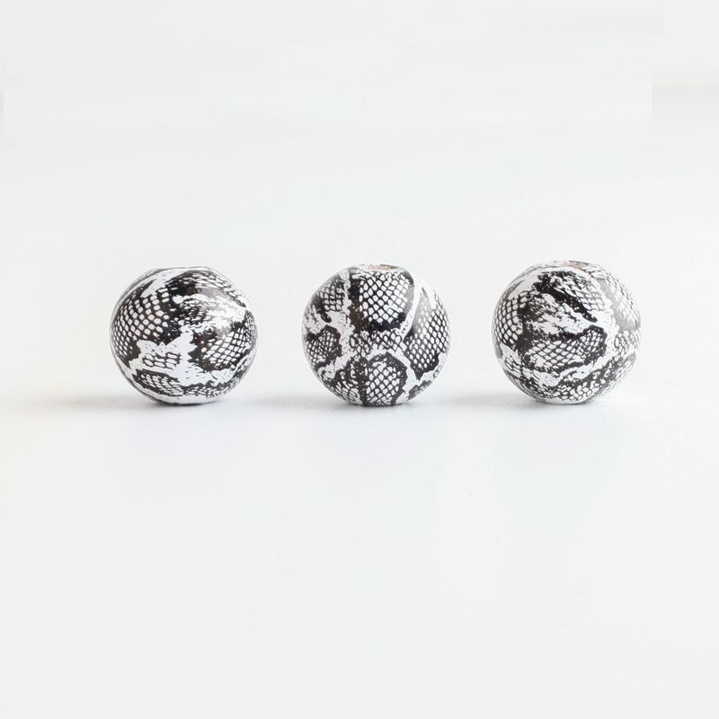 Dj源メーカー16mm豹紋ミルク紋カラー木珠散珠麻縄流蘇木珠串diy部品|undefined