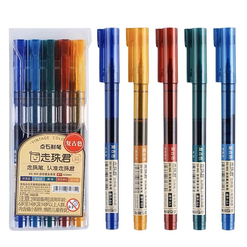 点石レトロ直液式ボールペンカラー中性ペン|undefined