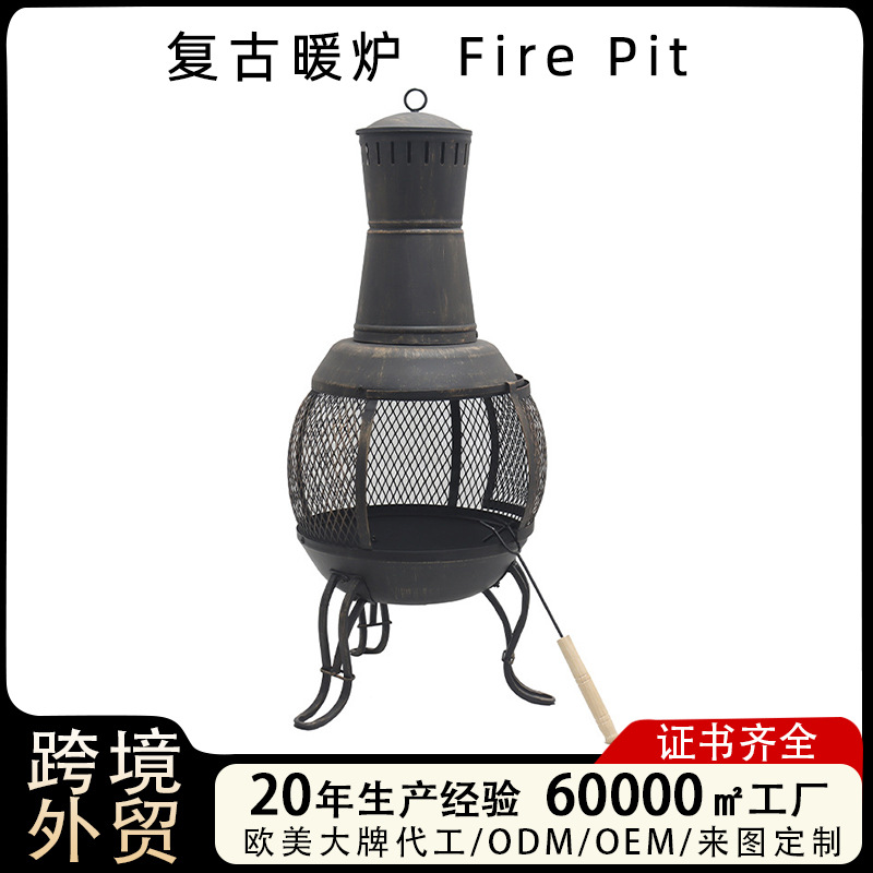 Estufas al aire libre retro europeas transfronterizas patio villa horno de leña horno de leña jardín al aire libre horno de leña hoguera campestre
