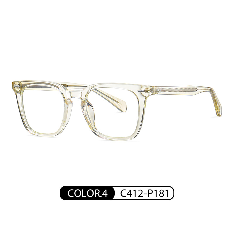 Moda artística placa gafas marco hombres y mujeres de la misma caja gafas lisas PS8811 Placa de marco completo anti-azul gafas de luz