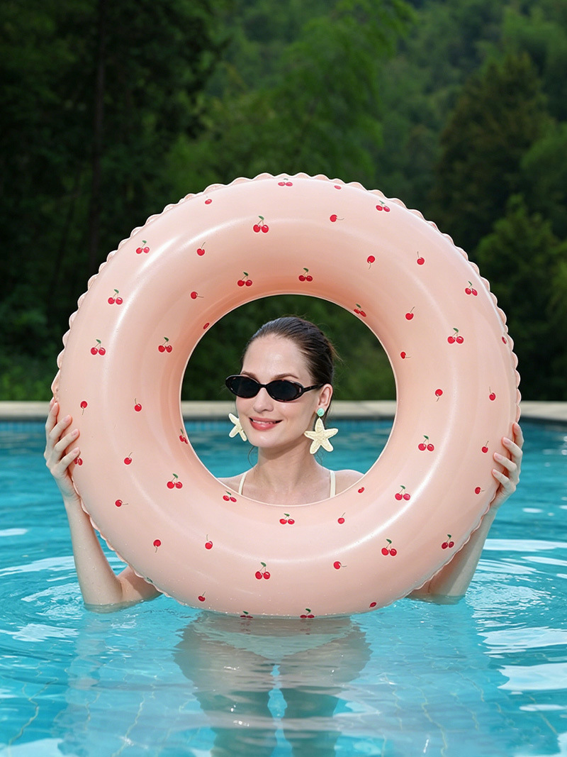 Retro water inflatable swimming ring for adults for men and women…