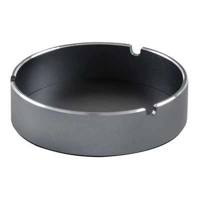 Aluminum Alloy Ashtray for Commercial: Car ashtray - dark-gray-outer-diameter-100mmheight-25mmwall-thickness-30mm