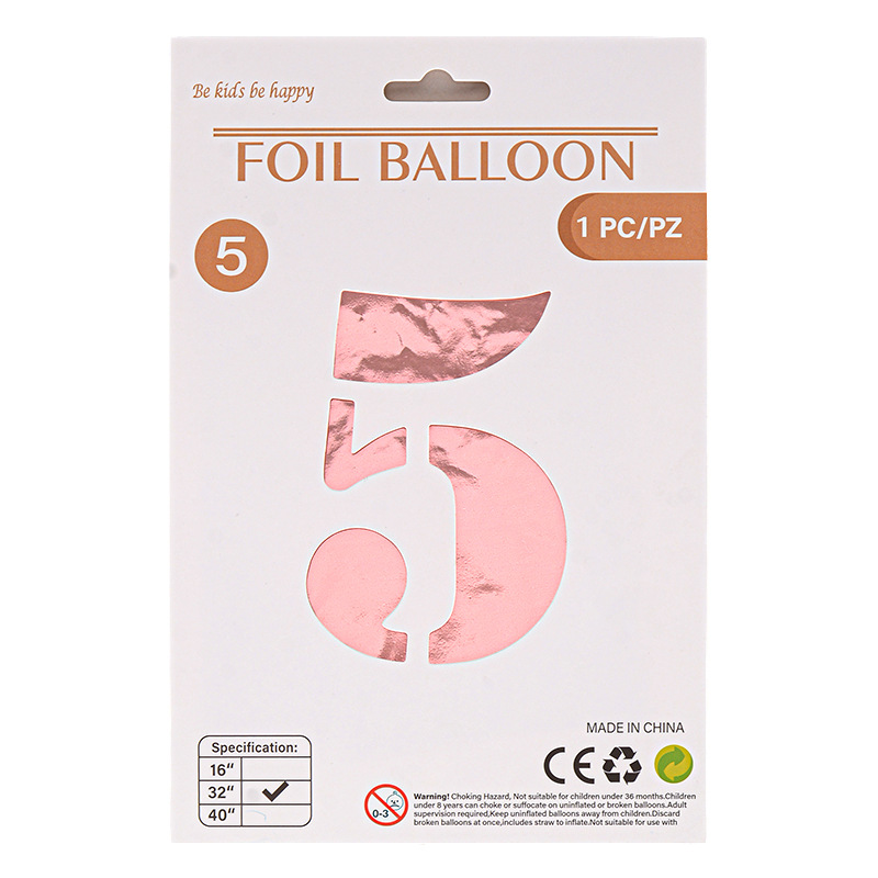 32 pulgadas Tarjeta de papel digital OPP globo de embalaje independiente fiesta de cumpleaños ambiente decorativo globo