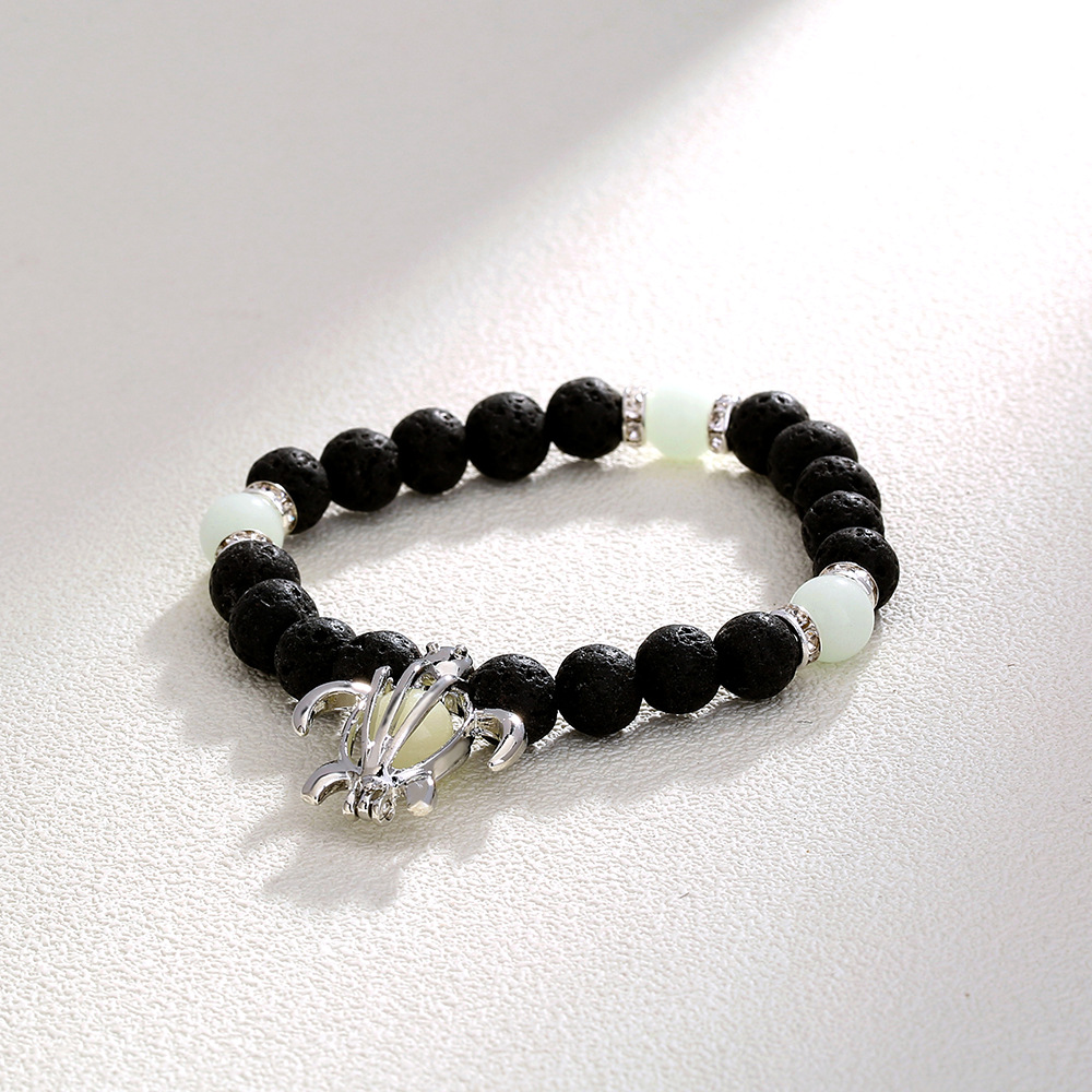 Bracelet de perles lotus phosphorescent brillant dans le noir_voghion.com