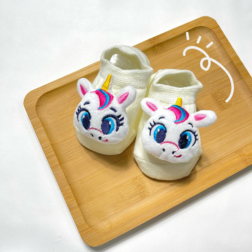 New children's socks design ins style baby children's invisible socks dotted cute three-dimensional cartoon cotton doll socks