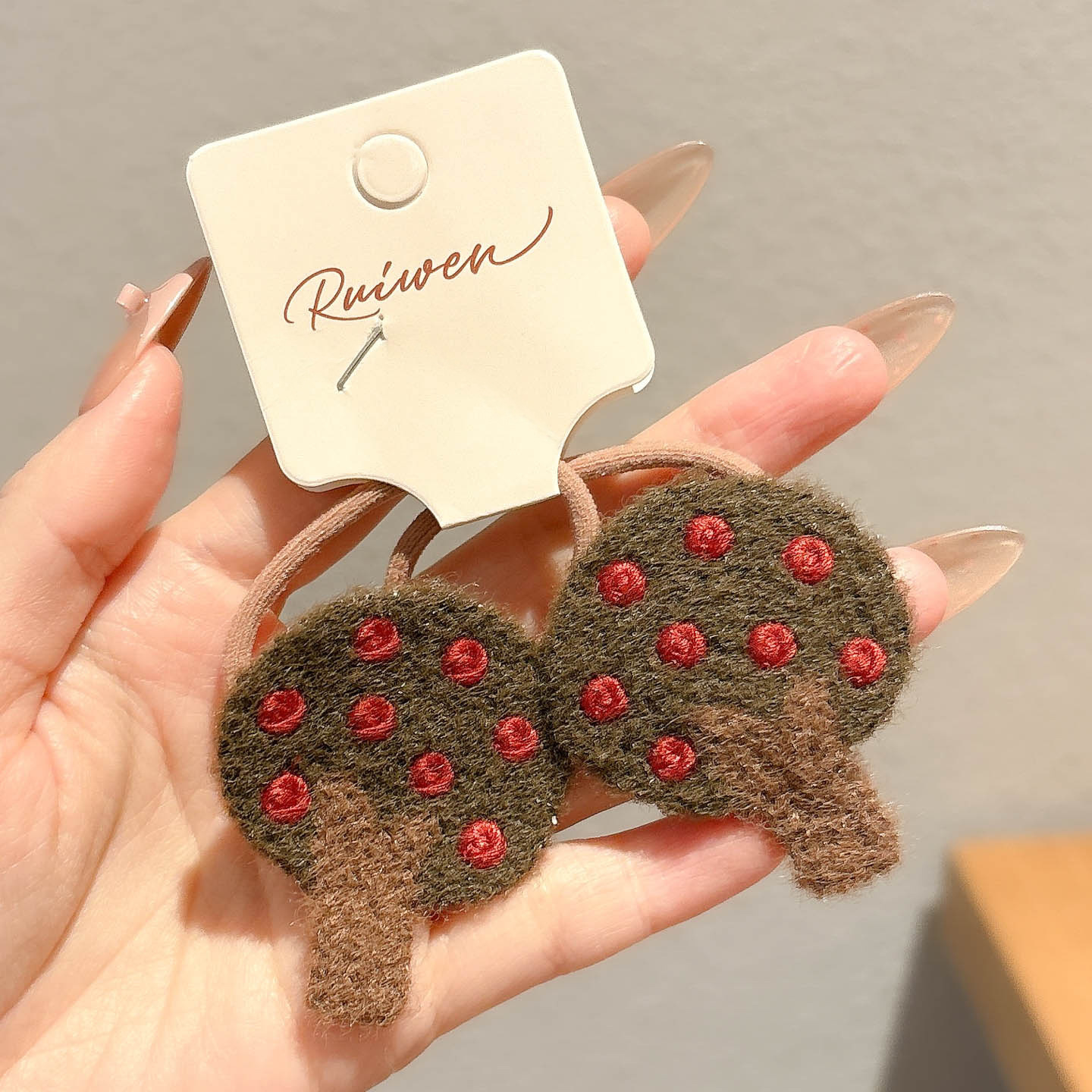 Perlas de terciopelo de alta sensación, anillo de cabello de intestino grande, temperamento femenino elegante, cuerda de cabello de cola de caballo baja, cuerda de cabello de alta elasticidad no dañada