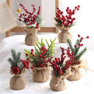 Cross-Border Hot Selling Mini Christmas Tree Office Window Table Decoration Simulation Christmas Tree Christmas Decorations