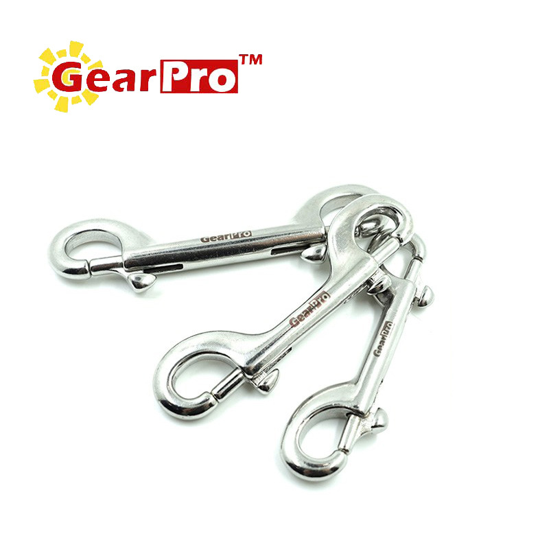 GearPro 316 Stainless Steel Double-headed Buckle Spring Hook Submersible Quick Release Buckle 90mm 100mm 115mm