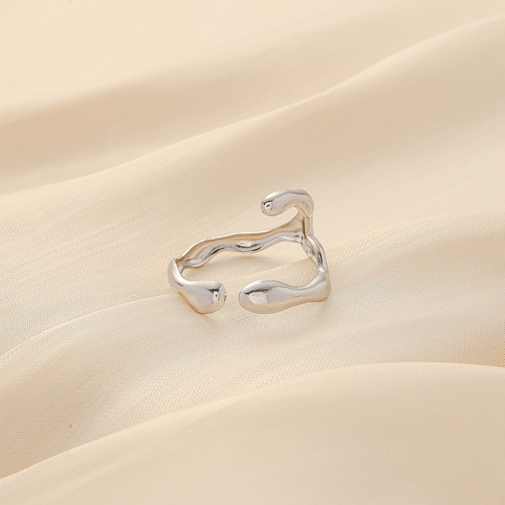 6g Weight Open Ring Classification Adjustable Ring Size 1 Piece Quantity Daily Occasion Stainless Steel Material Star, Heart Shape Pattern Women'S Gender Plating Design Simple Style Style Simple Style Star Heart Shape Stainless Steel Plating Open Ring 1 Piece 75