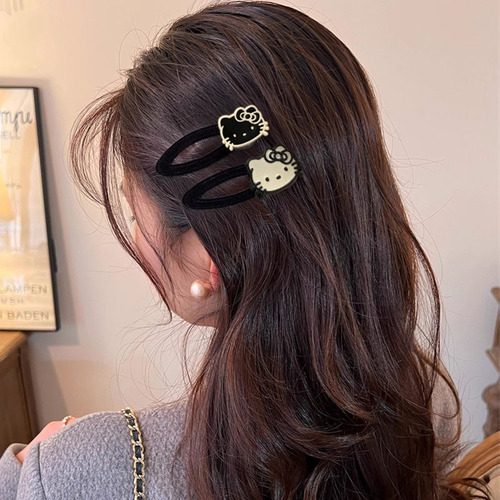 New cute cartoon kitten hair clip y2k hot girl sweet cool cat hair clip girl side bangs BB hair clip accessories