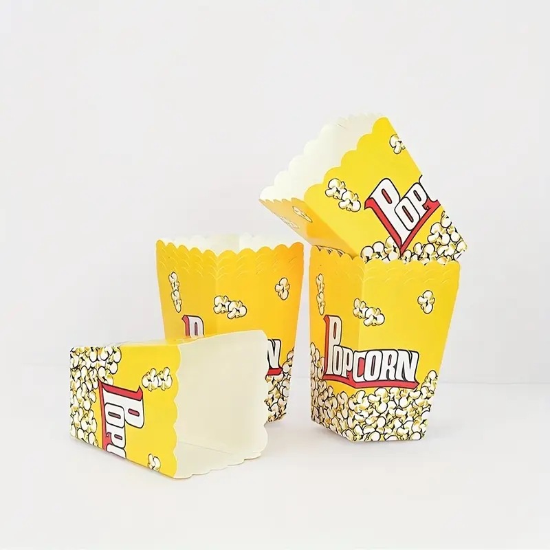 Caja de palomitas de maíz de grado alimenticio al por mayor transfronterizo para llevar caja de papas fritas cuadrada pollo plegable