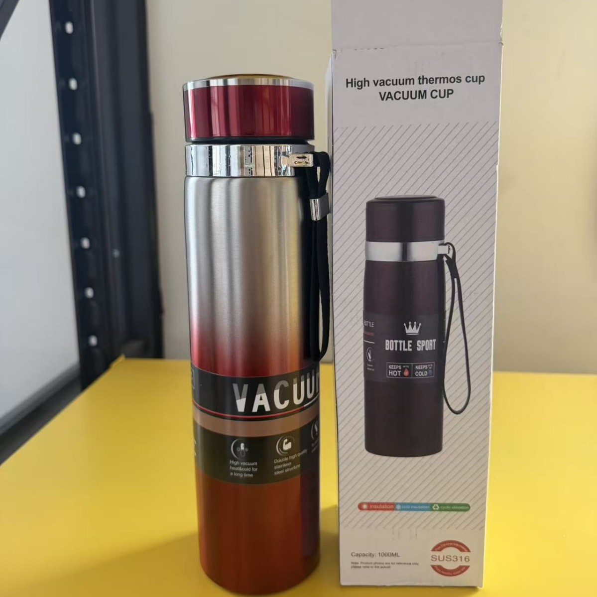 Termo de acero inoxidable 316, termo de gran capacidad, botella de agua térmica portátil para deportes al aire libre, personalización de regalos image 13