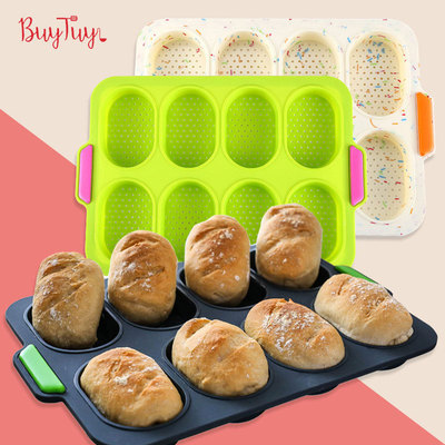 Manufactor goods in stock Silicone 8 Cake mould French Bread Baking DIY baking cake tools