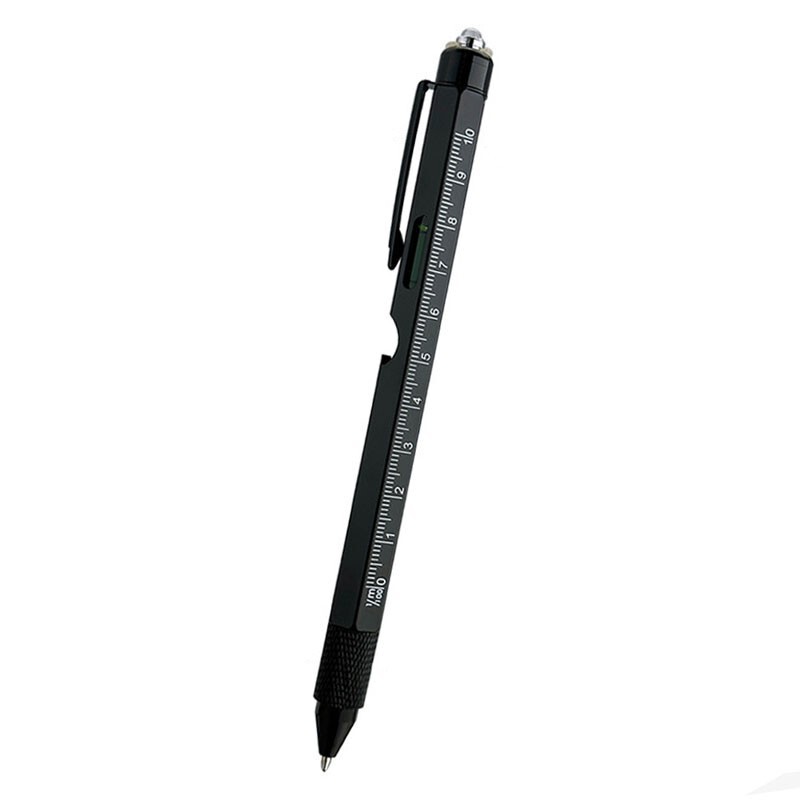 跨境爆款9合1多功能工具笔LED灯开瓶器螺丝刀触控笔金属圆珠笔|undefined