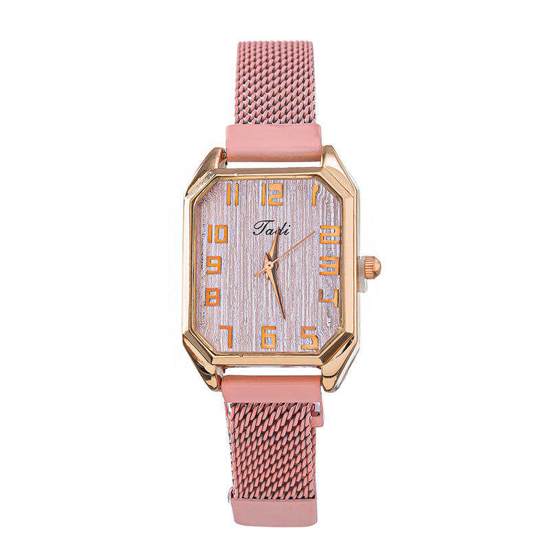 New Trendy and Minimalist Digital Time Classic Alloy Magnet Buckle Quartz Women's Watch_voghion.com