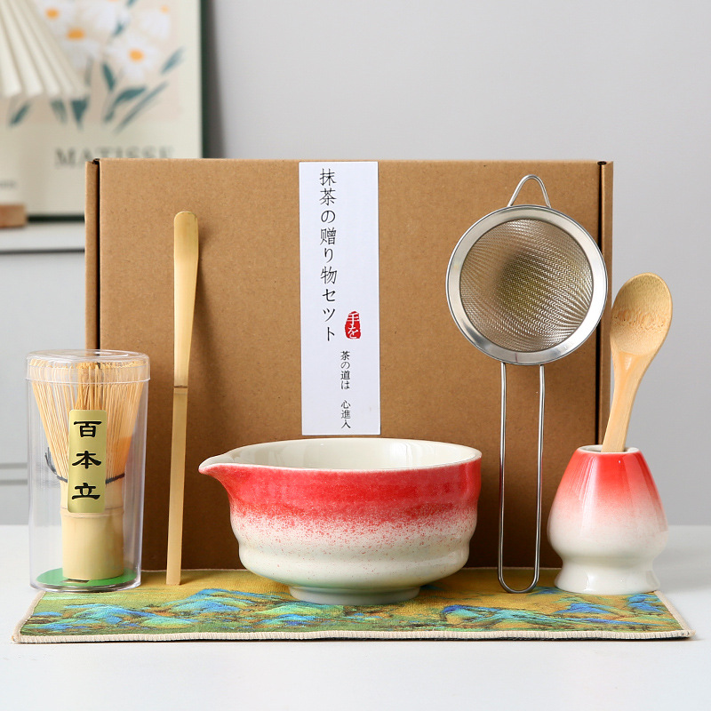 Japonés Matcha tazón Matcha túnica canción té herramientas de pedido taza de té de cerámica taza de té mezclador Matcha cepillo taza de té